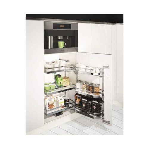 Ảnh thực tế bộ kệ đựng thực phẩm 3 tầng 600/800mm TANDEM PANTRY Hafele 545.94.650
