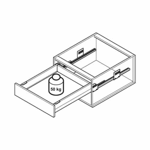 Sức chứa Bộ ngăn kéo Hafele 513.31.735