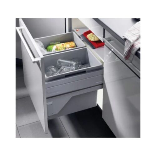 Thùng rác gắn cánh Hafele 502.73.901 2x30L cho tủ 450mm